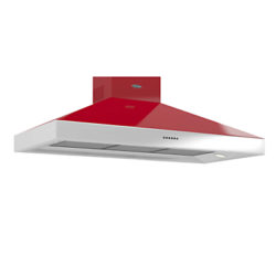 Britannia HOOD-BTH120-G Latour 2tone Chimney Cooker Hood Gloss Red